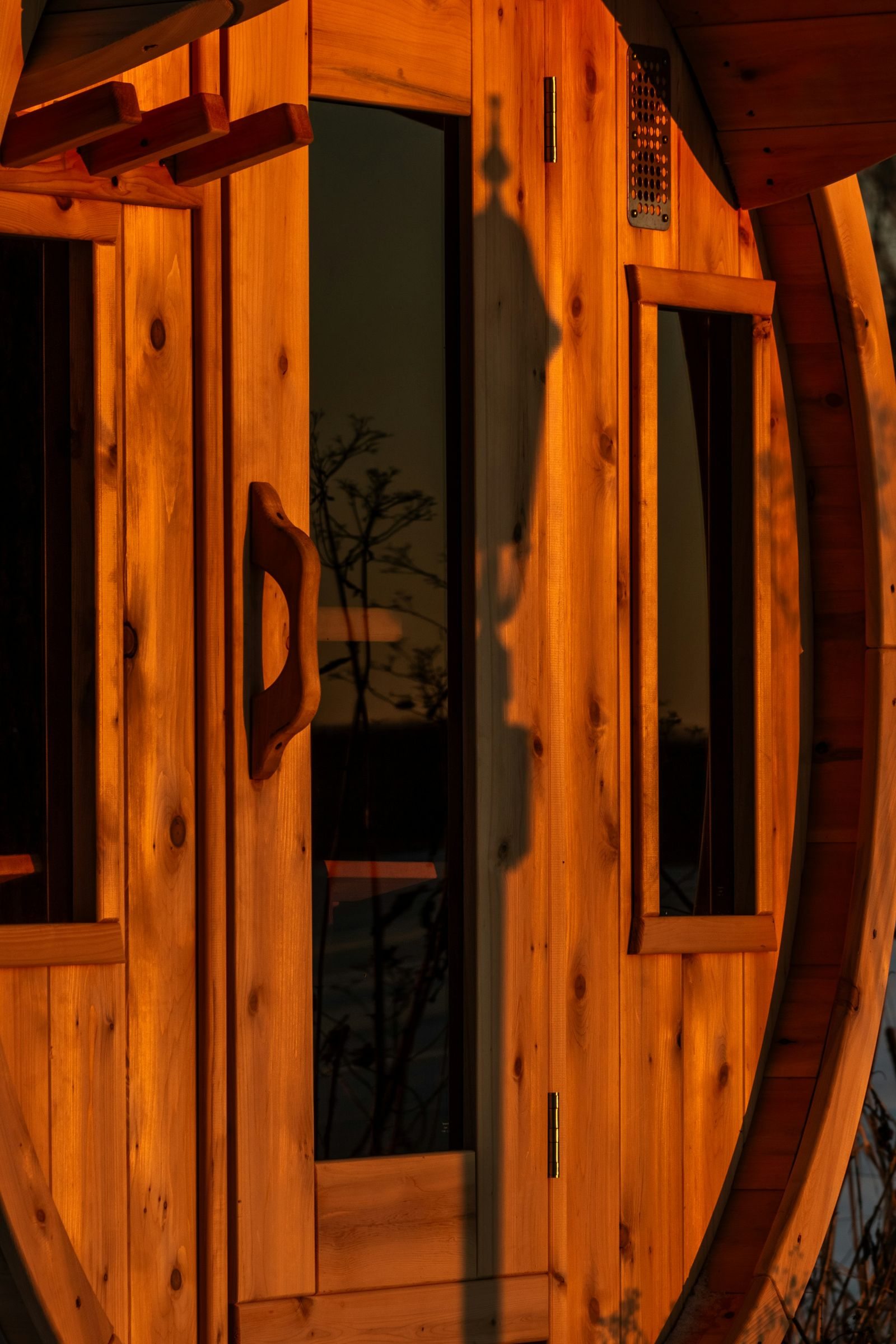Cedar barrel off the garden path — Arroyo Grande, CA